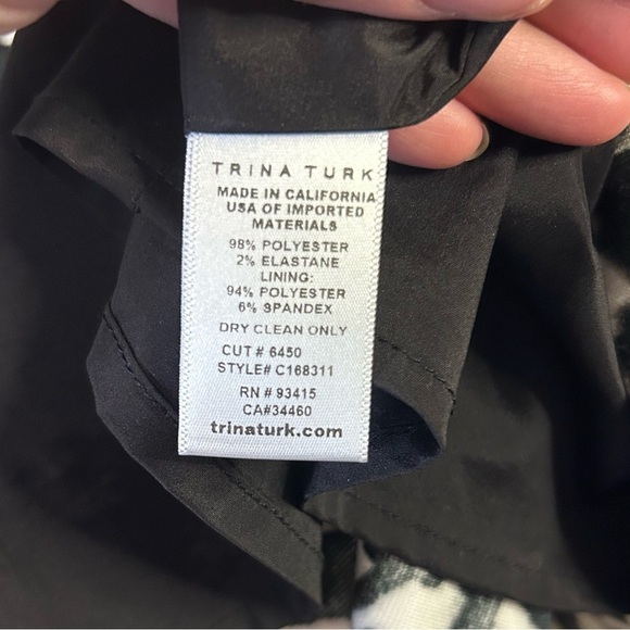 Trina Turk Fit and Flare Houndstooth Print Dress - Picture 4 of 4